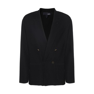 Lardini - Black Cotton And Viscose Knitted Blazer