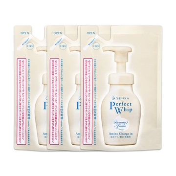 SENKA 超微米胺基酸溫和潔顏慕絲補充包 130ml 3入組