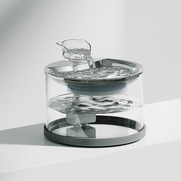 新款玻璃寵物飲水機循環流動水自動飲水器狗狗喝水智能透明飲水機