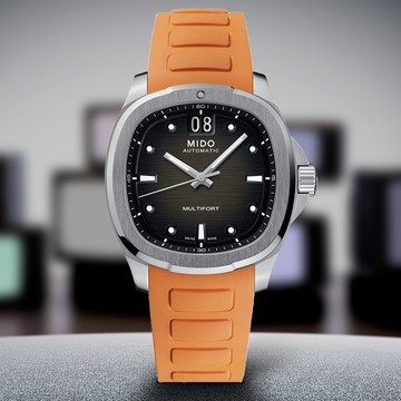 MIDO 美度 Multifort 先鋒系列TV大日期窗機械錶-橘/40mm(M0495261708100)