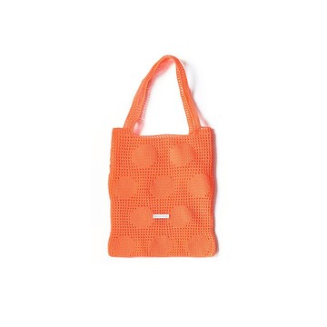 pdnb 圓點網格包/手提包 珊瑚色