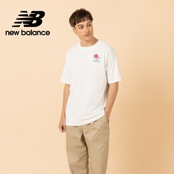 [New Balance]波士頓龍蝦捲短袖上衣_男性_白色_MT61Y1F6WT