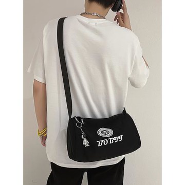 斜挎包男士ins潮牌日系休閑百搭學生工裝包單肩包女斜背包小挎包