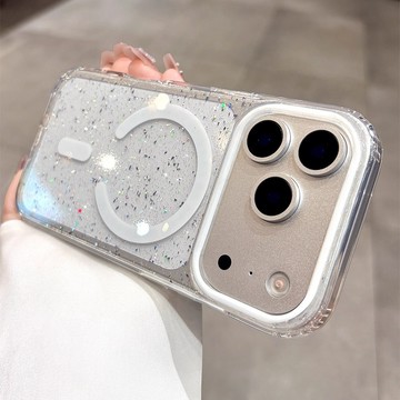 璀璨星河閃粉 磁吸無線充 閃粉背板 手機殼 適用於 iPhone 17 16 15 14 13 Promax 防摔殼