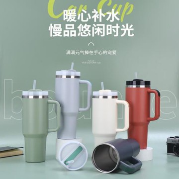 巨無霸吸管杯保溫車載水杯不銹鋼高顏值男女冰霸杯大容量保溫杯