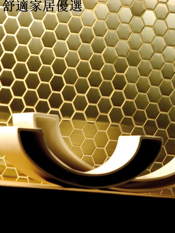 可開發票 量多可議價 輕奢金色拉絲六角金屬不銹鋼馬賽克衛生間瓷磚浴室餐廳廚房墻磚