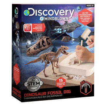 Discovery MINDBLOWN 國家地理 恐龍化石挖掘套組 霸王龍立體拼圖  15片  1423004871  1盒