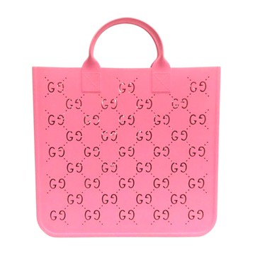GUCCI 古馳 粉色橡膠 GG 手提包 679365 【二手名牌BRAND OFF】