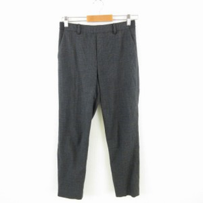 中古 ユニクロ Uniqlo テーパードパンツ ロング グレンチェック ストレッチ 黒 グレー M 21 レディース 通販 Lineポイント最大1 0 Get Lineショッピング