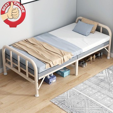 折疊床 床架 單人床架 雙人床架 折疊床成人家用單人床學生宿舍出租房簡易床便攜午休午睡床鐵藝床/  K0916