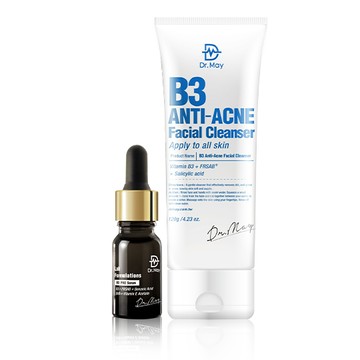 【Dr. May】美博士B3 PRO專業淨膚潔顏組-B3小黑瓶PRO加強版淨膚精華(10ml)+B3專業毛孔調理潔顏乳(120g) 女人我最大節目推薦