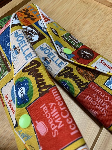 文青風環保純棉筷袋 ~ 美食集錦 大地黃 日本進口 潮物 收納 手作