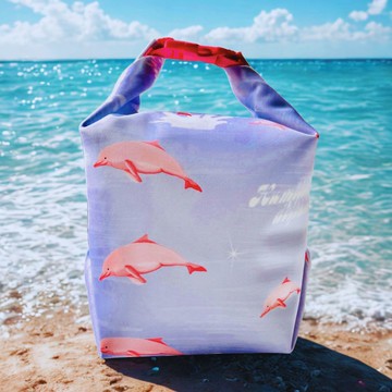 [超尚選] 台灣特有種海豚矽膠布食物袋1.0版本 3.5L 好食袋 湯麵袋 火鍋外帶 開口大 可當湯碗 食物袋 矽膠食物袋 ENJOY101