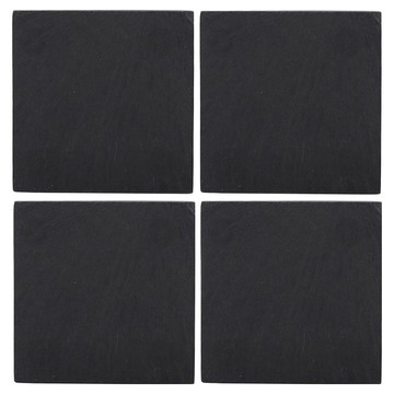 creativeTops 磐石杯墊  黑色  10 x 10 x 0.5cm  4個