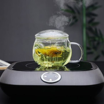 花茶杯帶蓋漏耐熱玻璃水杯子煮泡咖啡杯可愛透明手工情侶杯辦公杯