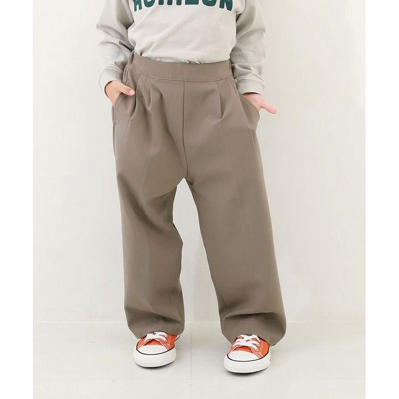 デビロック】 ハイウエスト ワイドタックパンツ 子供服 キッズ 女の子 ロングパンツ ツータック ワイドパンツ キッズ グレー 100 devirock 通販 LINEポイント最大1.0%GET LINEショッピング デビロック パンツ 100