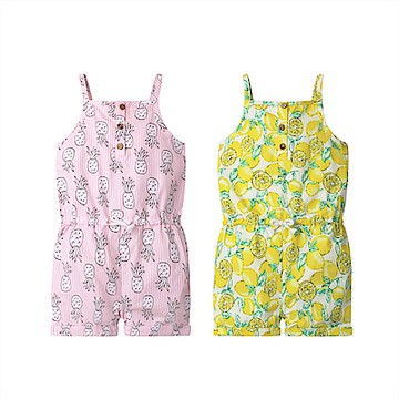 baby童衣 滿版水果印花吊帶連身衣 80010