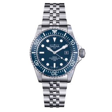 DAVOSA 161.538.09 TERNOS PROFESSIONAL 68H 湛藍色陶瓷圈/湛藍面300M專業潛水錶 PentaLink五銖款