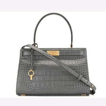 精選★TORY BURCH Lee Radziwil 金屬吊墜 鱷魚壓紋小羊皮 女款中號手提單肩斜挎包 75311~【夏日美包★菲尼斯 國際精品↘3折起】