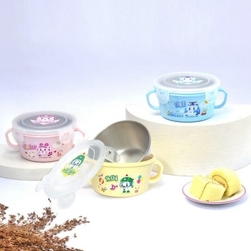 【救援小英雄】台灣製304雙耳不鏽鋼隔熱餐碗/幼兒碗400ml 共三款