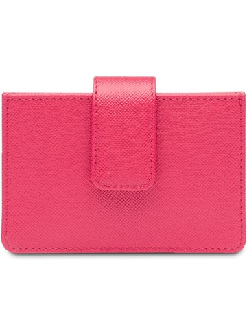 Prada - Saffiano Leather Cardholder - women - Leather/Metal - One Size - Pink