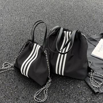 尼龍手提大包包女2025新款時尚質感單肩包春夏鏈條雙肩包旅行背包