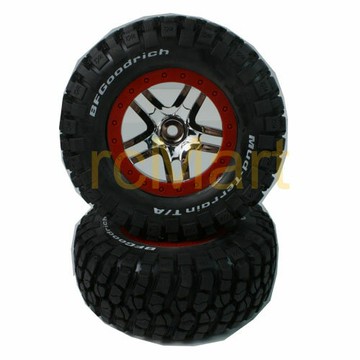 Traxxas 1/10 SLASH 4X4 LCG 原廠成品輪胎 輪轂（2個裝） #6873R