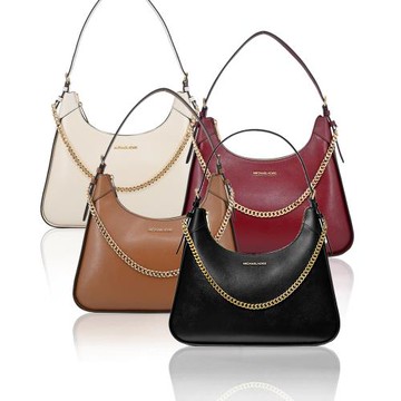 MICHAEL KORS WILMA金字皮革掛鍊肩背包-中-多色選