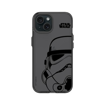iPhone 15 Clear 酷墨灰 - 迪士尼-星際大戰 Star Wars - 星際大戰 – 風暴兵黑線條