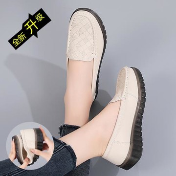 真皮牛筋底媽媽鞋春秋超軟底女士皮鞋輕便舒適中老年女鞋軟皮單鞋