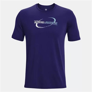 Under Armour UA 男裝 短袖上衣 棉 歐規 藍【運動世界】1376860-468