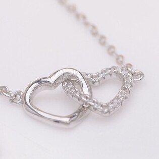 現貨+預購 925純銀項鍊 鑲鑽吊墜-愛心唯一真愛母親節生日情人節禮物女配件73v86【獨家進口】【米蘭精品】