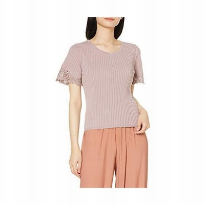 レッセパッセ セーター レーススリーブpo レディース グレイッシュピンク 中 通販 Lineポイント最大get Lineショッピング