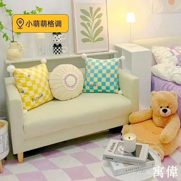 免運 破損補發沙髮小戶型客廳簡約服裝店臥室出租房屋公寓奶油風雙三人布藝沙髮奶油風沙發 客廳沙發 小戶型沙發 出租房小沙發