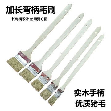 熱賣促銷 彎柄刷 長柄黑毛刷子  彎頭刷 油漆刷 掃灰清潔 毛刷1寸-3寸長柄刷