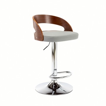 E-home Winni溫妮曲木吧檯椅 二色可選灰色