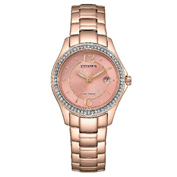 CITIZEN星辰錶 FE1252-82X  玫瑰金晶鑽奢華光動能女錶 29.5mm｜樂天全館特惠中★指定刷卡回饋10%