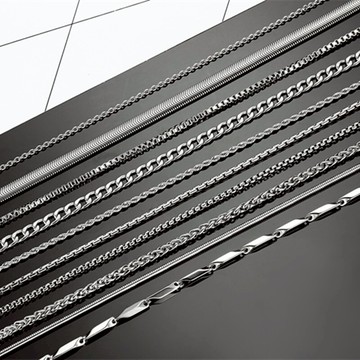 不掉色鈦鋼項鏈男士潮牌網紅無吊墜飾品hiphop嘻哈女鎖骨鏈毛衣鏈