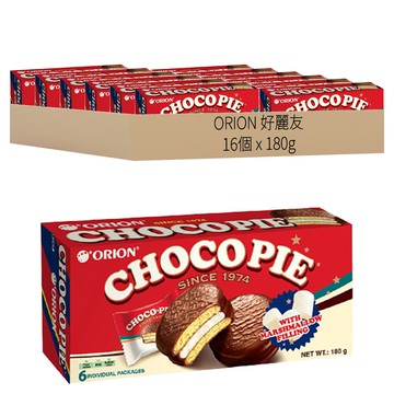 ORION 好麗友 巧克力派 6入  180g  16盒