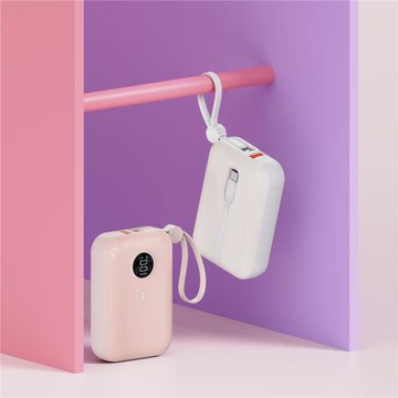 22.5w快充充電寶小巧便攜自帶雙線數顯10000毫安實標移動電源批發