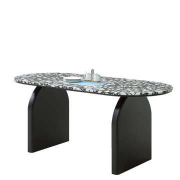 【Hampton 漢汀堡】咖薩6尺水磨石餐桌(桌子/餐桌/水磨石/實木多層板)