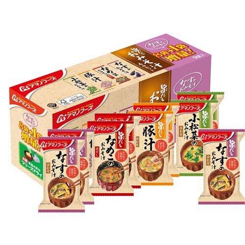 アマノフーズ 旨だし おみそ汁4種セット プラス1 9食入  アマノフーズ