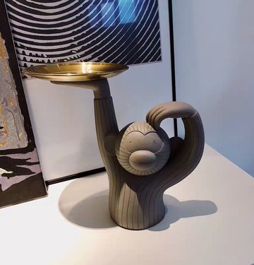 猴子托盤 北歐家居飾品現代創意設計托盤水果零食蛋糕點心架擺件