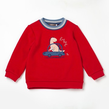 PIPPY小恐龍開車彈性上衣 紅