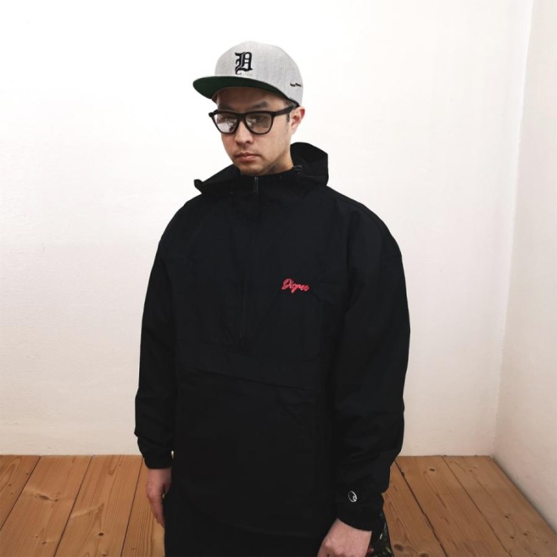 DIGREE CHAMPION BODY SCRIPT LOGO HALF ZIP ANORAK JACKET ディグリー