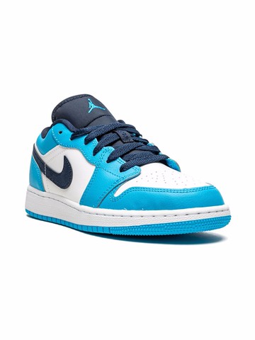 Jordan Kids - Air Jordan 1 Low "UNC" sneakers - kids - Leather/Rubber/Fabric - 5.5Y - Blue