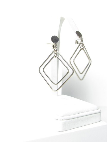 復古銀吊墜耳環