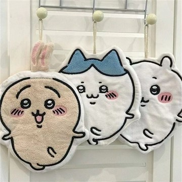✔Chiikawa✨ 日本🇯🇵 吉伊卡哇 ちいかわ 家用烏薩奇可愛吉伊小八擦手巾 卡通珊瑚 速幹浴室掛式抹布