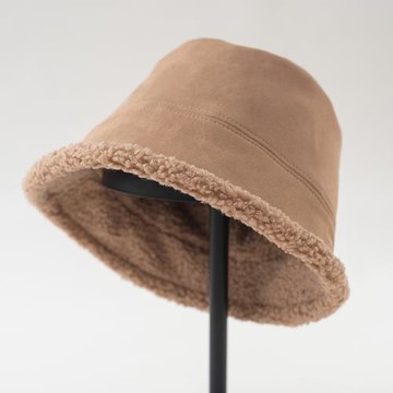 新款雙面漁夫帽盆帽女秋冬季燈芯絨保加厚暖韓版百搭日系時尚帽子