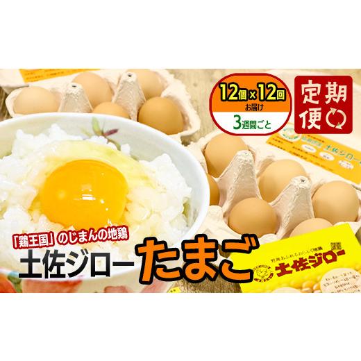 ふるさと納税 高知県 いの町 土佐ジローたまご（12個入）×12回  約3週間毎に1回